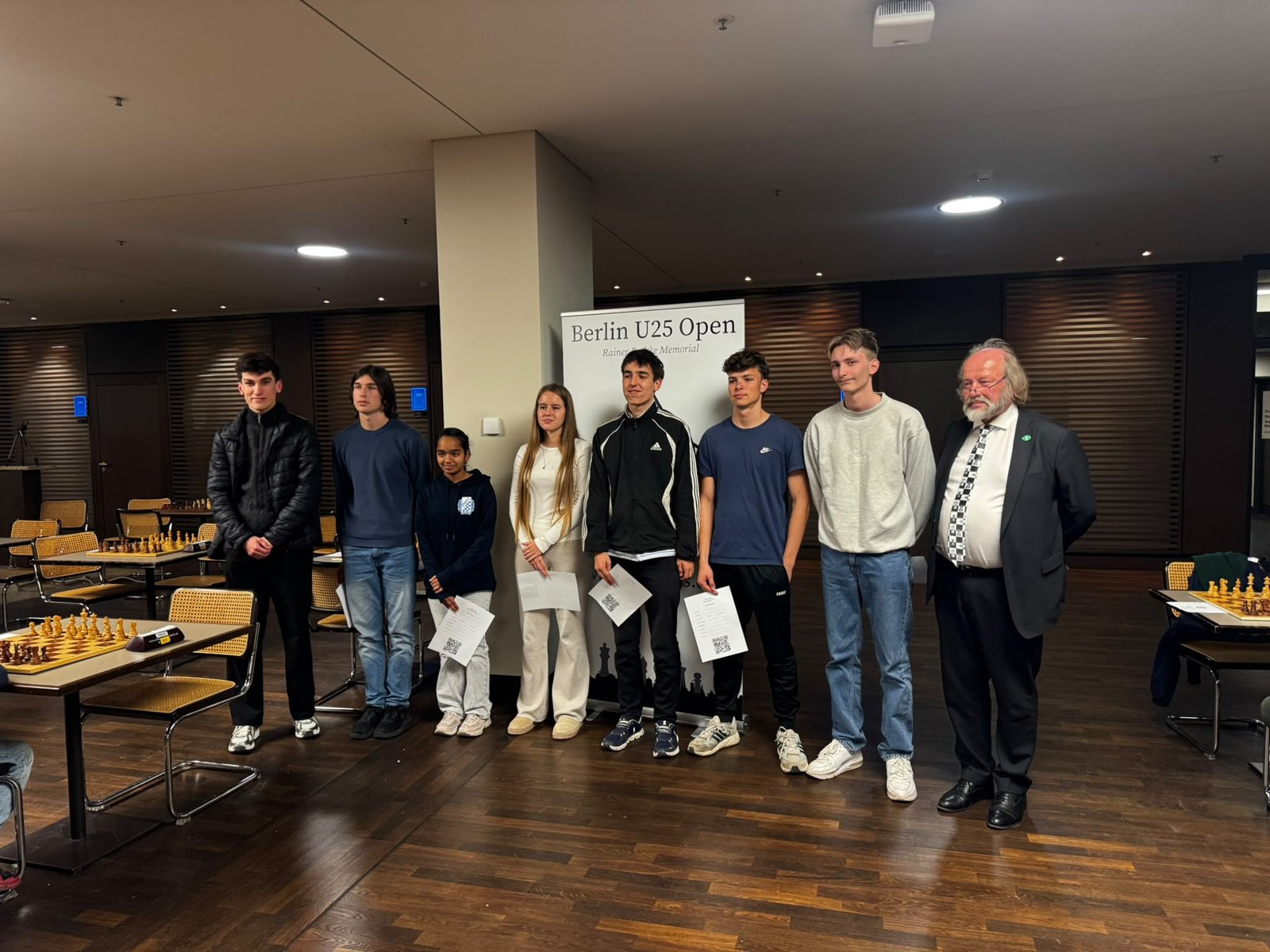 Siegerehrung des B-Open beim Berlin U25 Open 2026